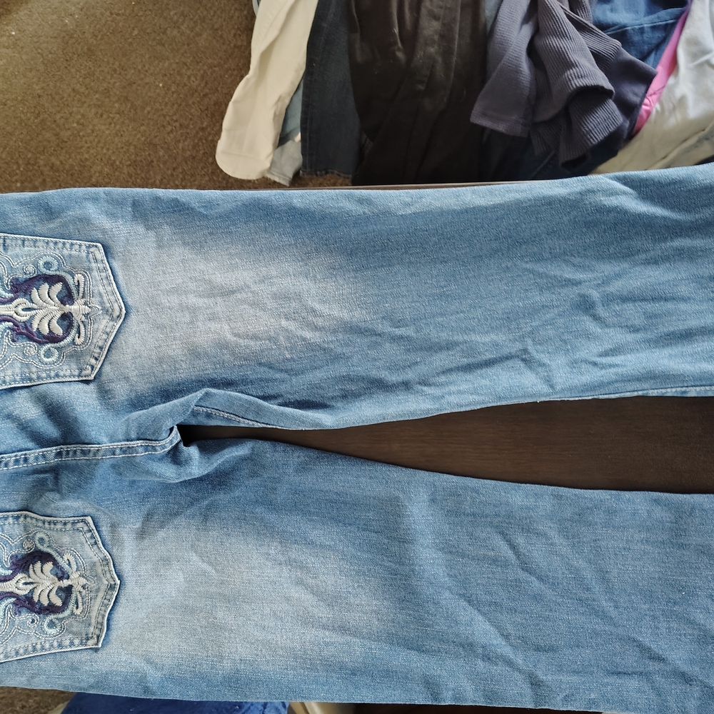 Embroidered Blue Jeans